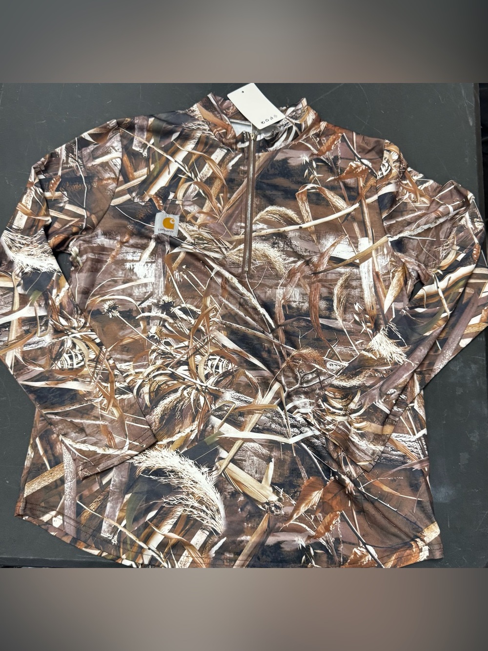 Rosa Clothing Womens Western Y2K Half Zipper Camo Pullover  New